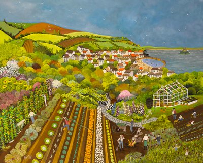 Allotment above Mousehole by Judy Joel